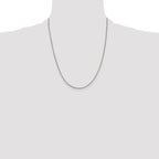 Sterling Silver 1.25mm Round Box Chain With Extension ext.
