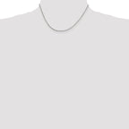 Sterling Silver Rhodium-plated 1.25mm Round Box Chain
