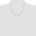 Sterling Silver Rhodium-plated 1.25mm Round Box Chain
