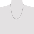 Sterling Silver Rhodium-plated 1.25mm Round Box Chain