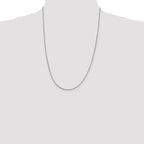 Sterling Silver Rhodium-plated 1.25mm Round Box Chain