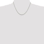 Sterling Silver 1.5mm Round Box Chain With Extension ext.