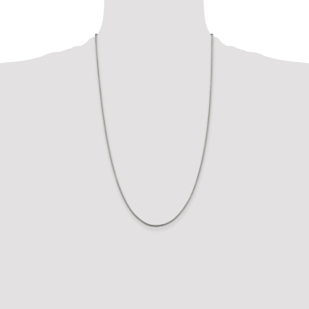 Sterling Silver 1.5mm Round Box Chain