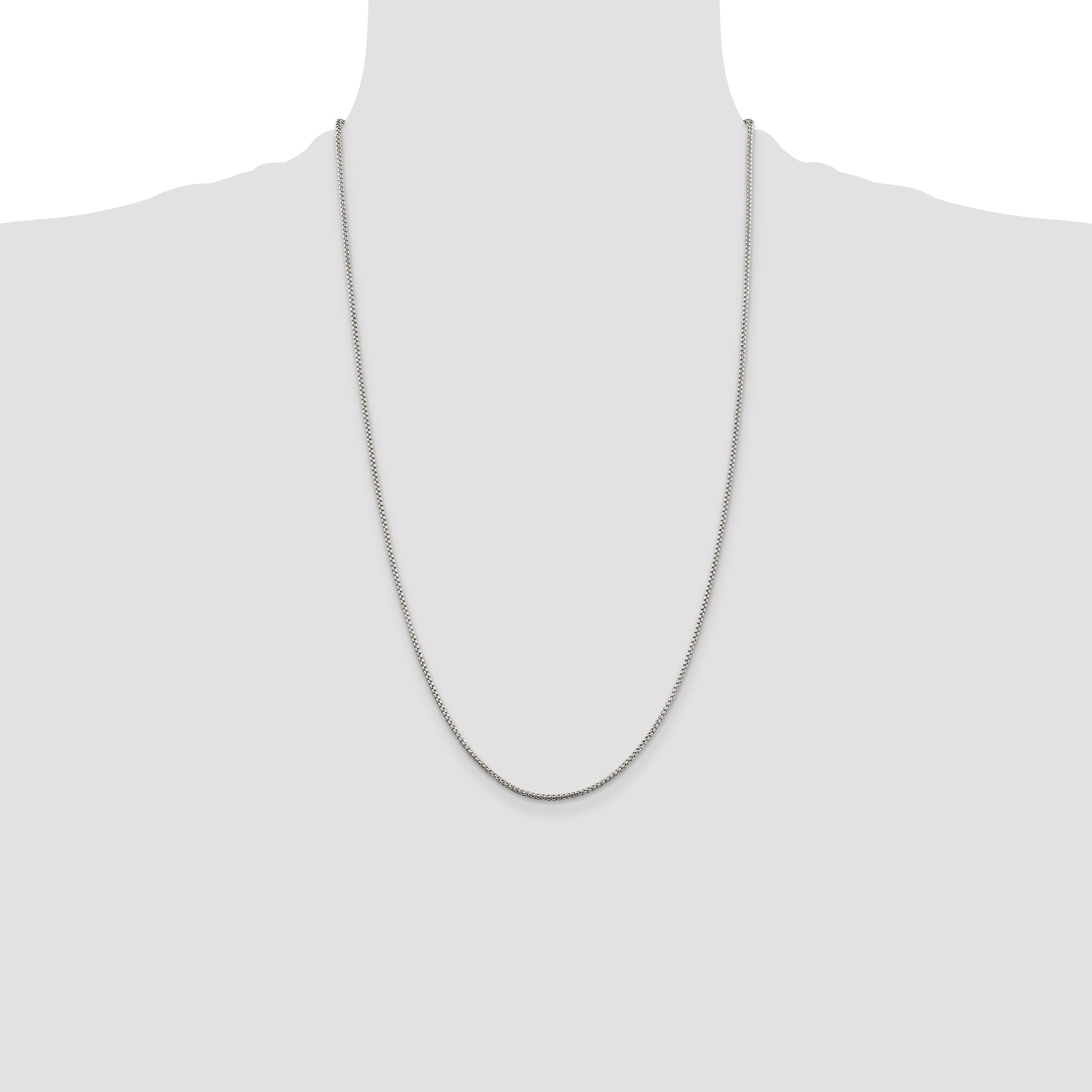 Sterling Silver 1.5mm Round Box Chain