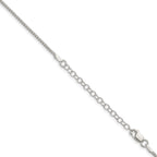 Sterling Silver 1.5mm Round Box Chain With Extension ext.