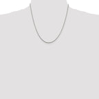 Sterling Silver Rhodium-plated 1.5mm Round Box Chain