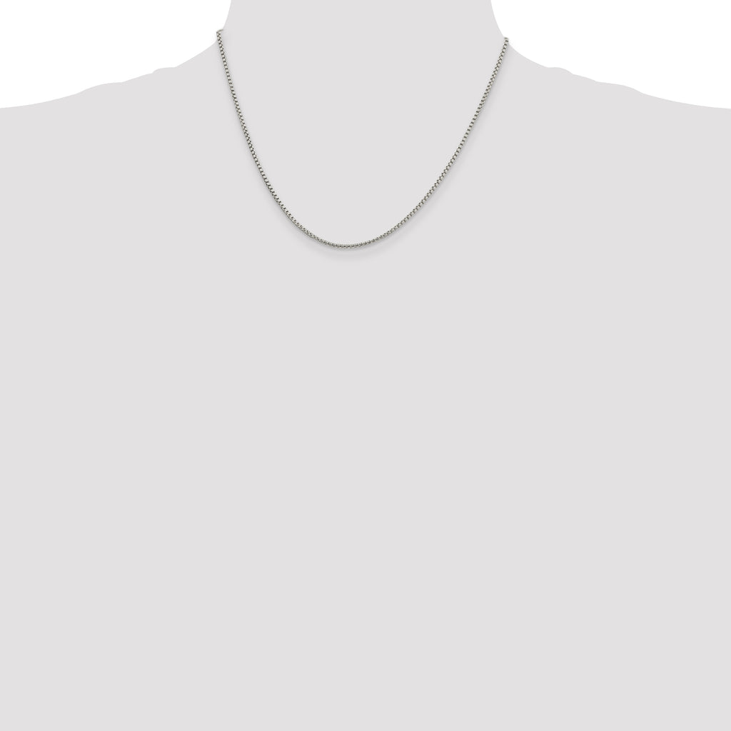 Sterling Silver 1.75mm Round Box Chain