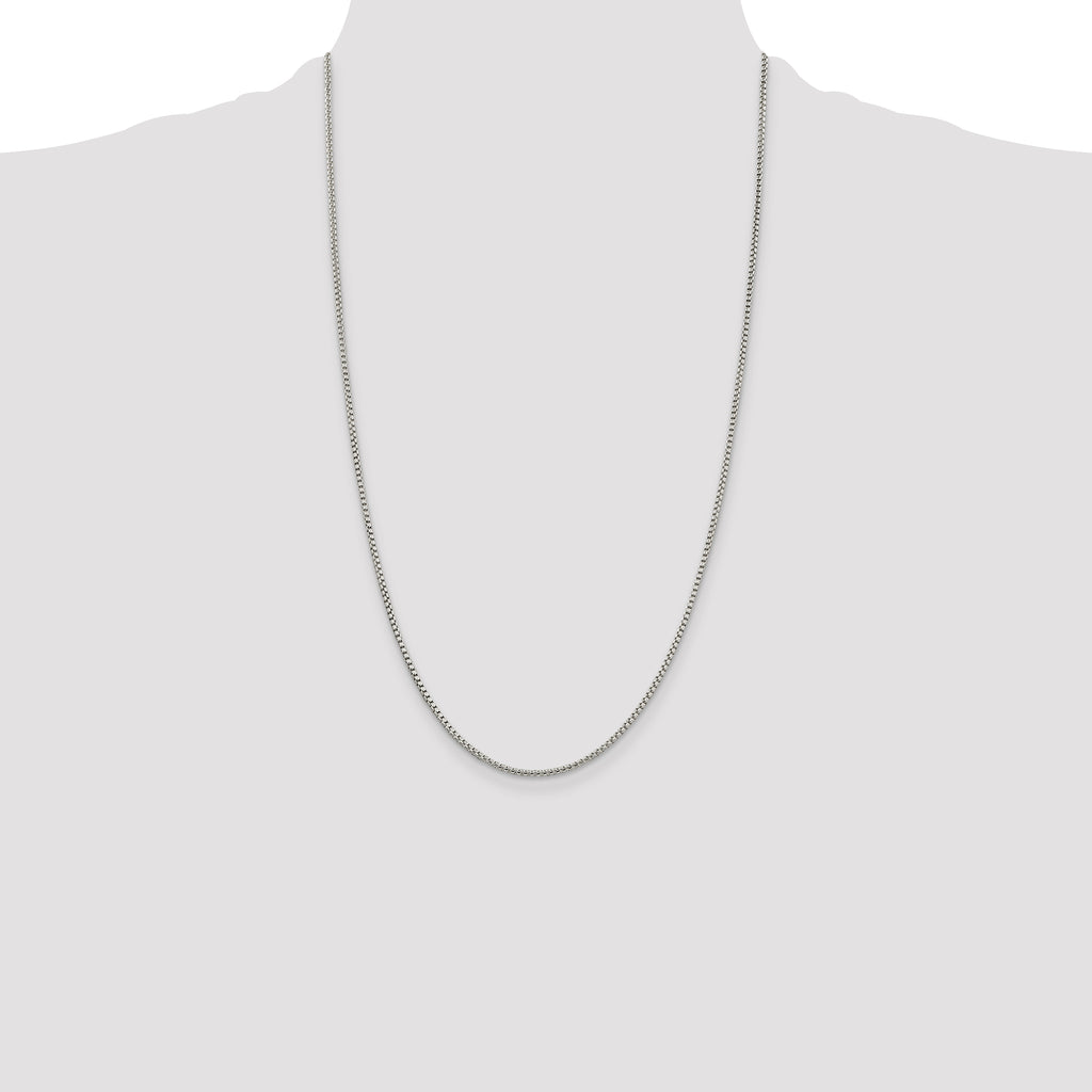 Sterling Silver 1.75mm Round Box Chain