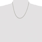 Sterling Silver Rhodium-plated 1.75mm Round Box Chain