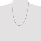 Sterling Silver Rhodium-plated 1.75mm Round Box Chain