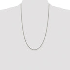 Sterling Silver Rhodium-plated 1.75mm Round Box Chain