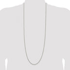 Sterling Silver Rhodium-plated 1.75mm Round Box Chain