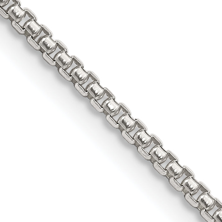 Sterling Silver Box Chain Necklace 1.75mm