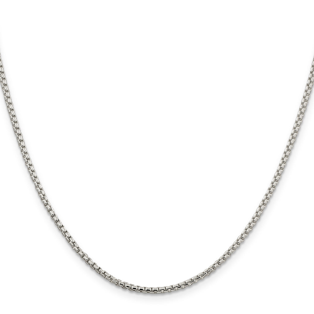 Sterling Silver Box Chain Necklace 2mm