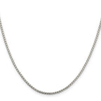 Sterling Silver Box Chain Necklace 2mm