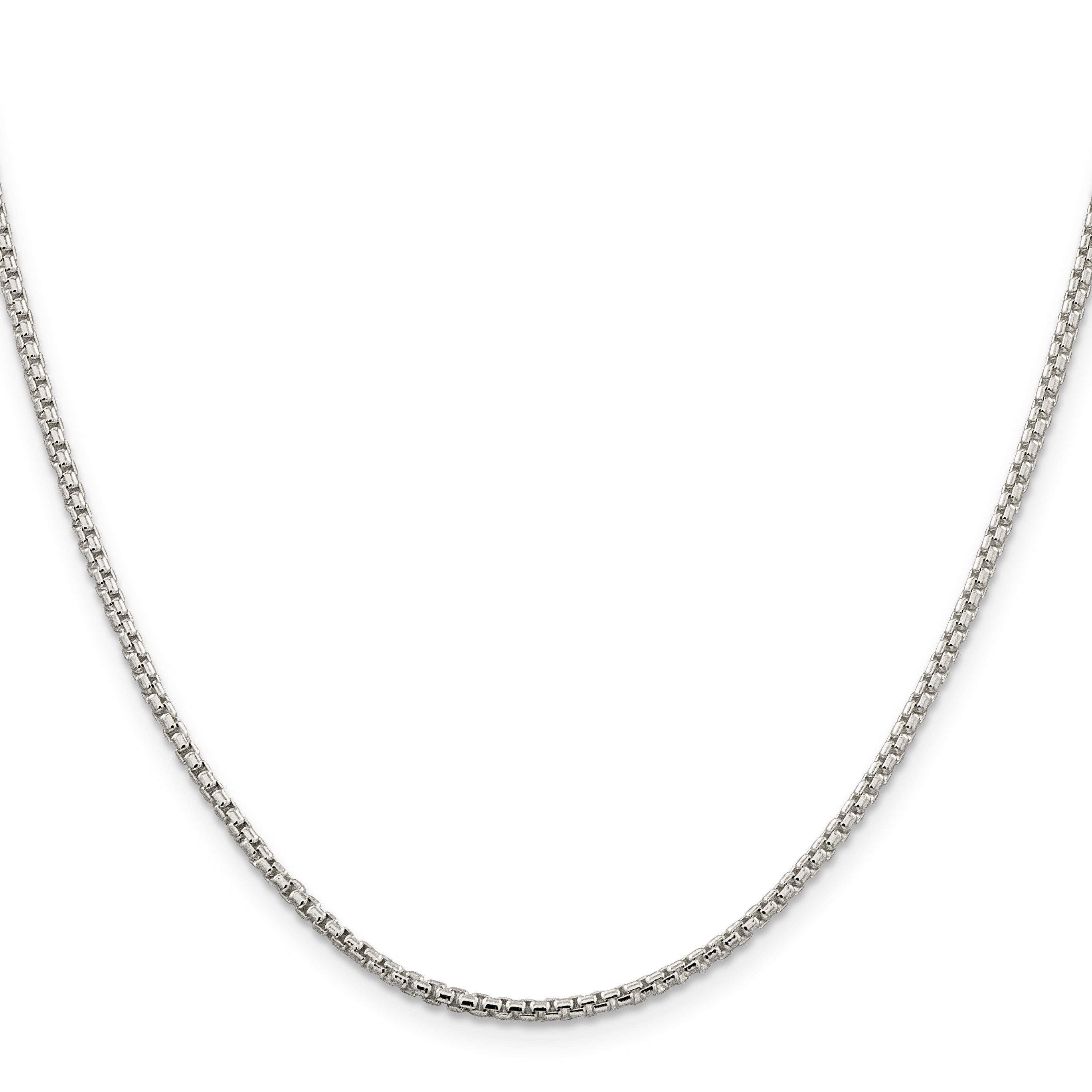 Sterling Silver Box Chain Necklace 2mm