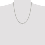 Sterling Silver Box Chain Necklace 2mm