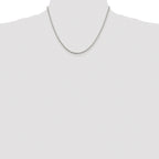 Sterling Silver Rhodium-plated 2mm Round Box Chain