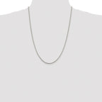 Sterling Silver Rhodium-plated 2mm Round Box Chain