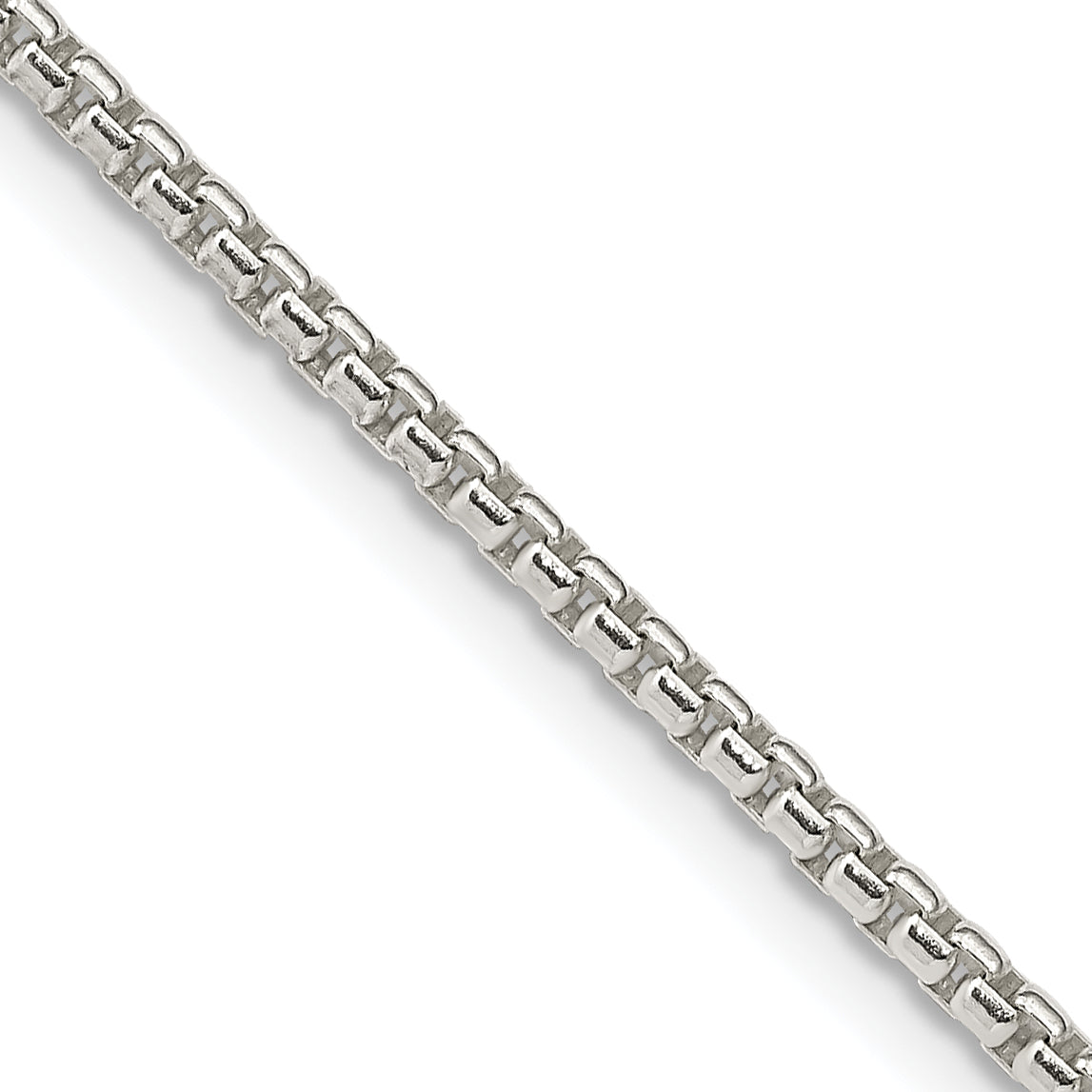 Sterling Silver Box Chain Necklace 2mm