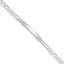 Sterling Silver Engraveable 6 in. Figaro Link ID Bracelet