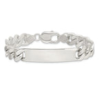 Sterling Silver 8.5inch Polished Engraveable Figaro Link ID Bracelet