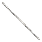 Sterling Silver 8inch Engraveable Antiqued Curb Link ID Bracelet