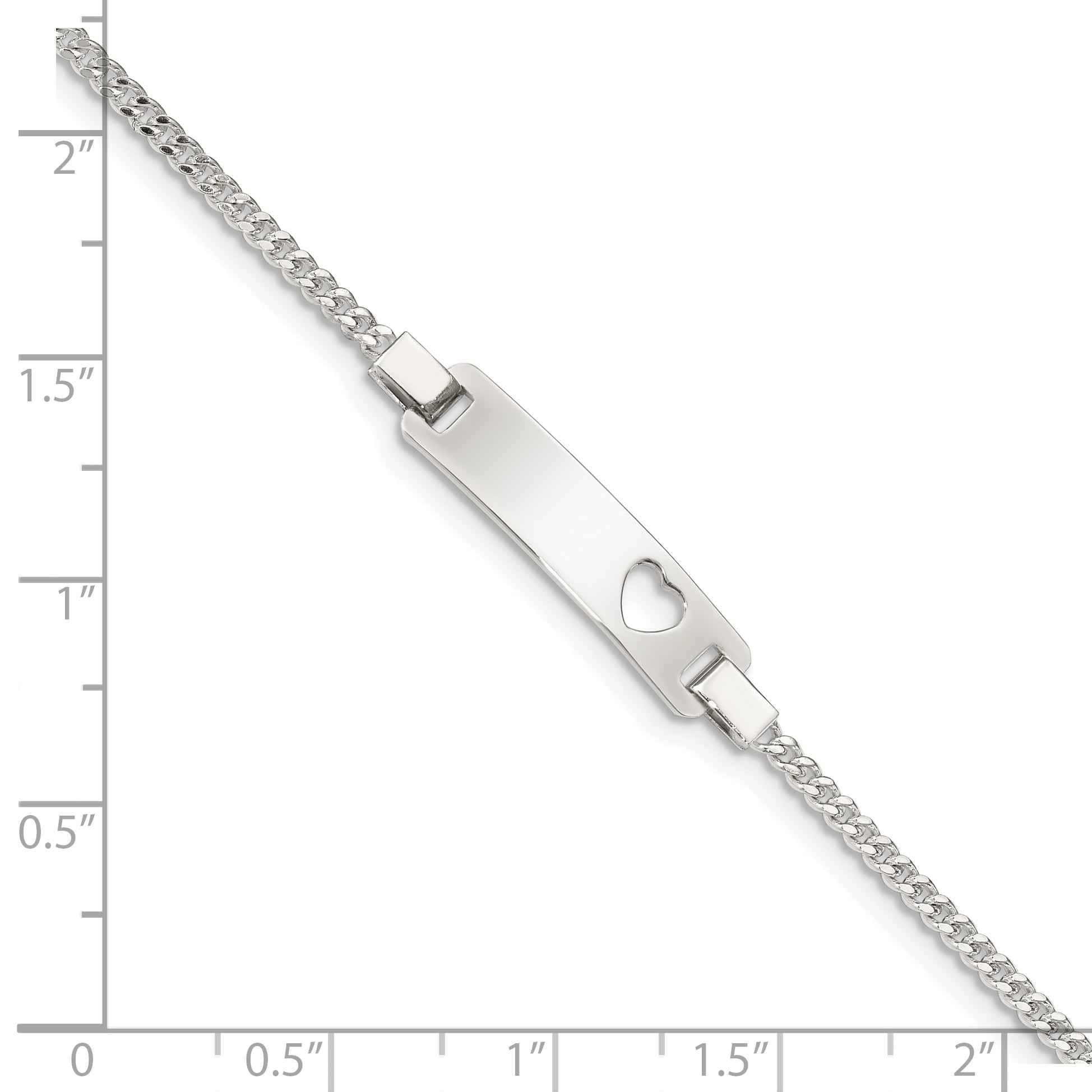 Sterling Silver Chain Bracelet 2mm
