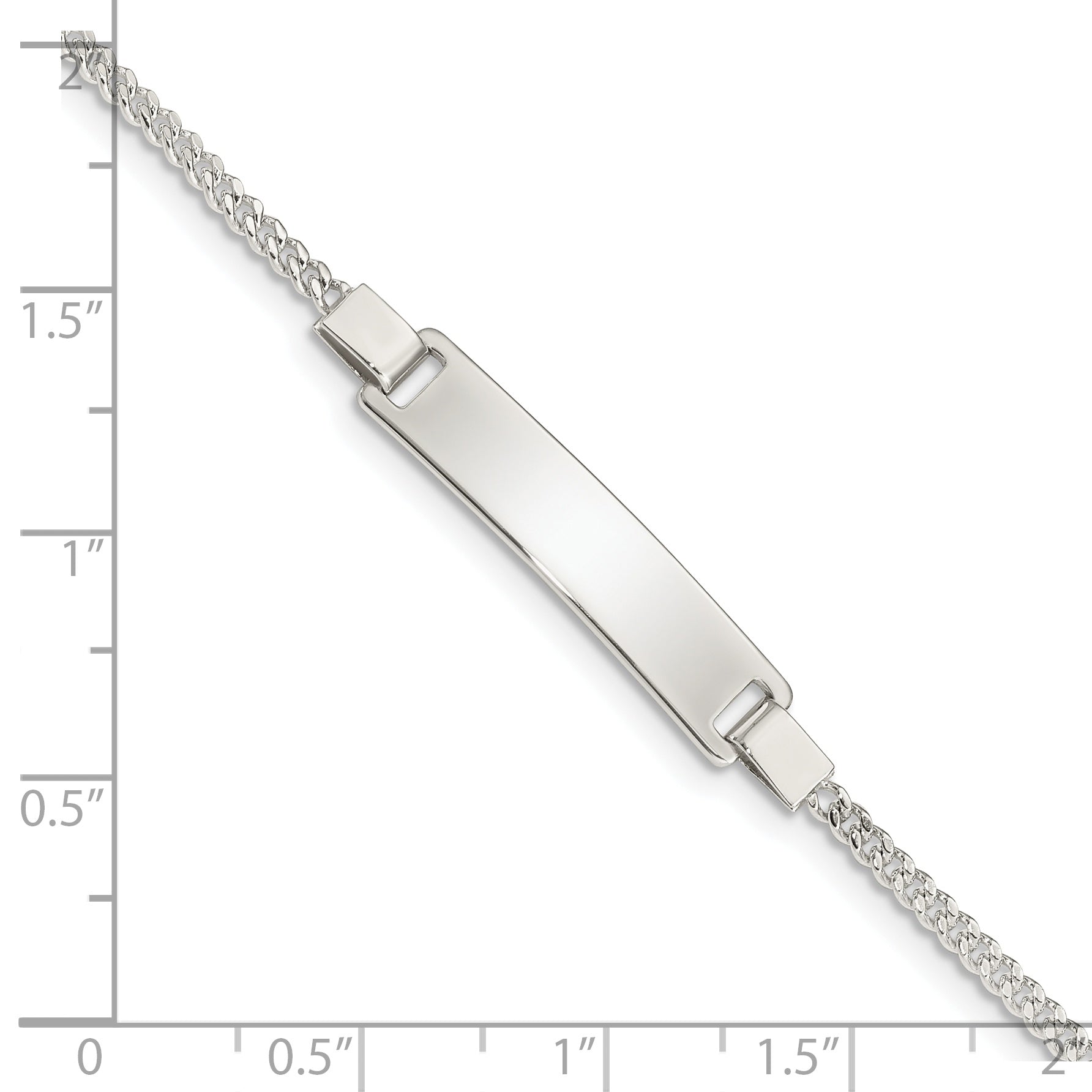 Sterling Silver Adjustable Baby ID Bracelet