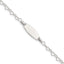 Sterling Silver Polished Engraveable Children's ID Heart Link Bracelet