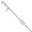 Sterling Silver Polished Childrens Teddy Bear 5in Plus 1in Ext ID Bracelet