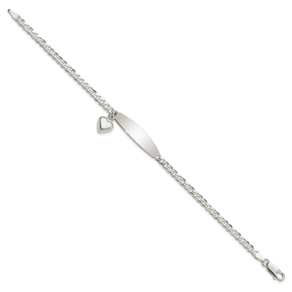 Women's Sterling Silver Curb ID Bracelet 3.5mm
