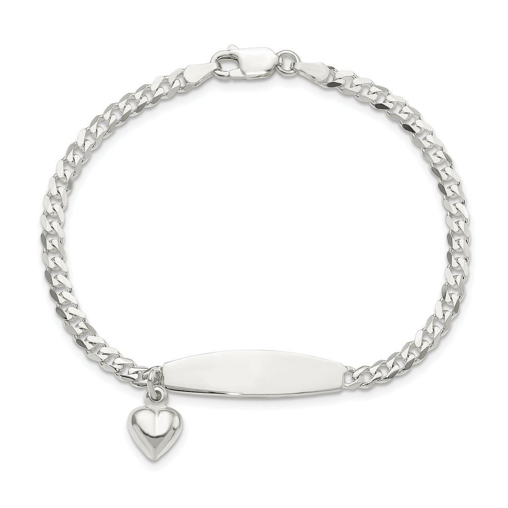 Women's Sterling Silver Curb ID Bracelet 3.5mm
