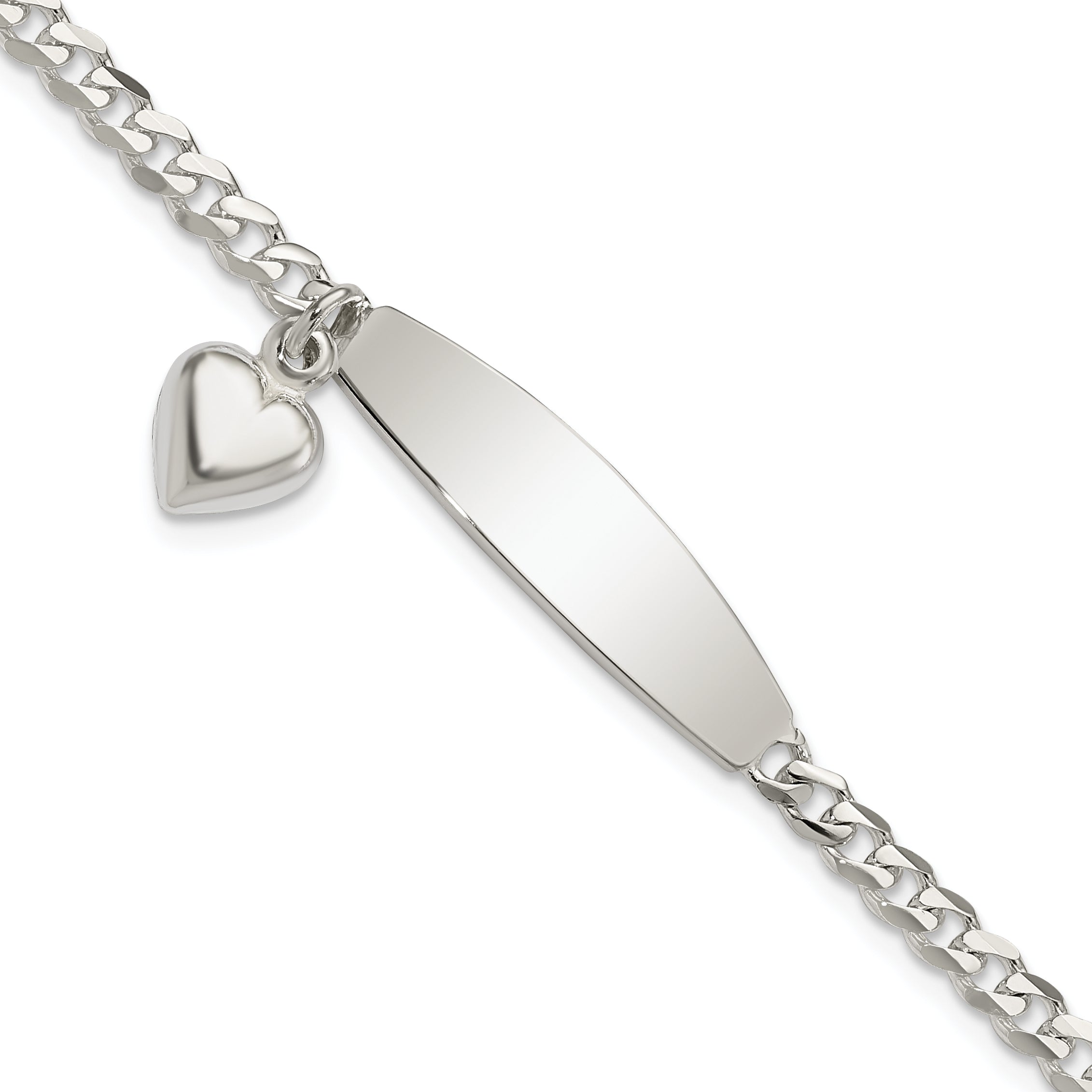 Women's Sterling Silver Curb ID Bracelet 3.5mm Main image