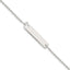 Sterling Silver Polished Heart ID 7in Bracelet