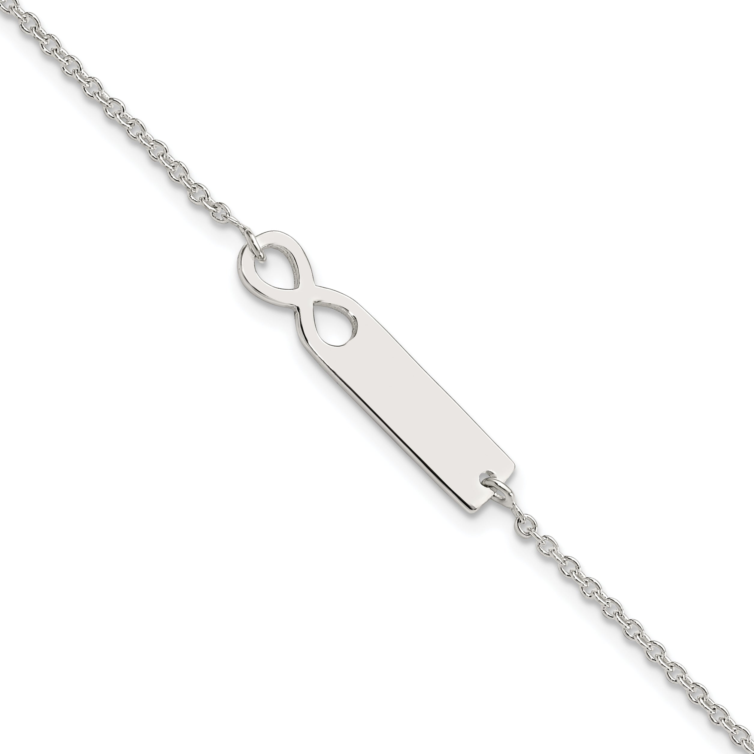 Sterling Silver Polished Infinity ID 7in Bracelet Main image