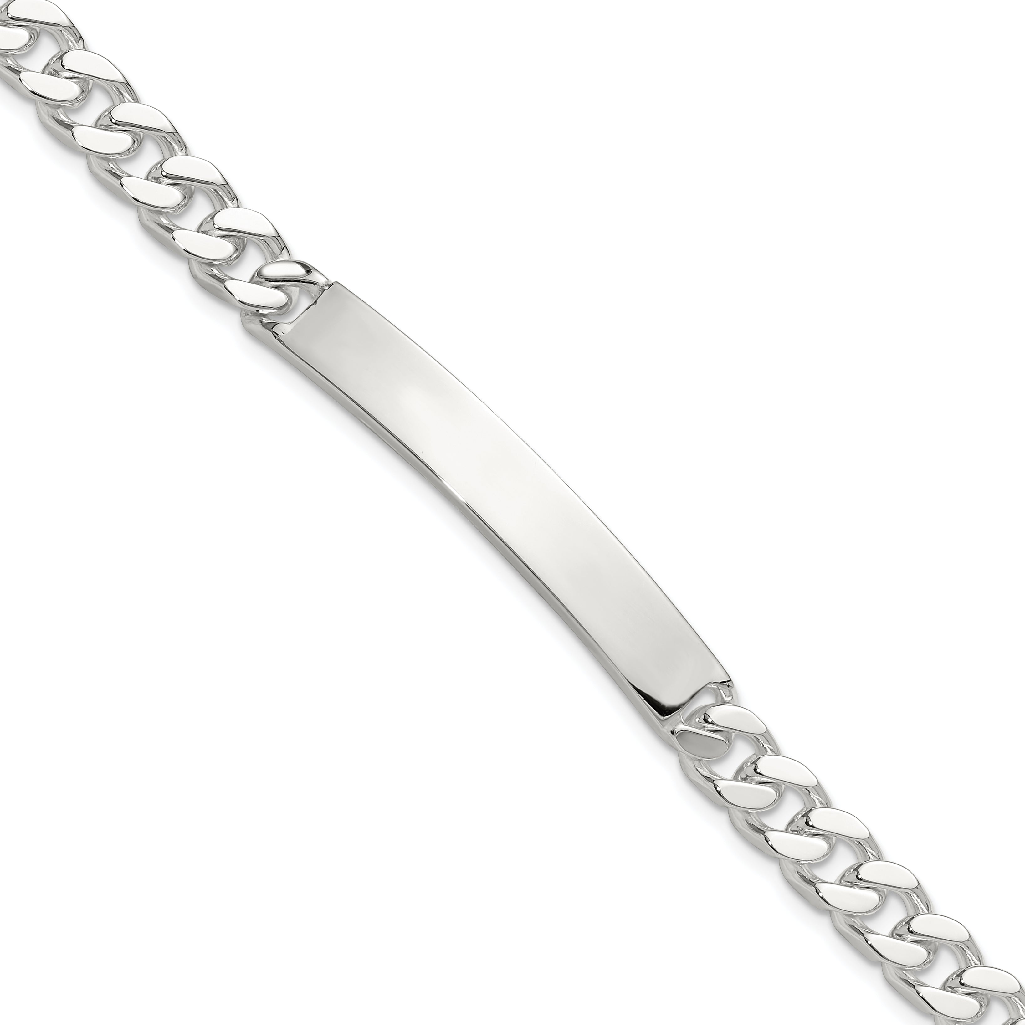 Sterling Silver 8in Curb ID Bracelet Main image