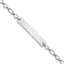 Sterling Silver Rhodium-Rhodium-Plated 7.5 inch Hearts ID Bracelet