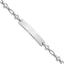 Sterling Silver Rhodium-Rhodium-Plated 6.25 inch Cross Children's ID Bracelet