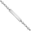 Sterling Silver Rhodium-Rhodium-Plated 7.5 inch Cross ID Bracelet