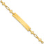 Sterling Silver Gold-tone 7.5 inch Cross ID Bracelet
