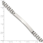 Sterling Silver Polished 4.7mm Fancy Link 8 inch Mens ID Bracelet