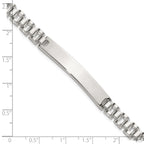 Sterling Silver Polished 6.6mm Fancy Link 8 inch Mens ID Bracelet