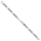 Sterling Silver Polished 6.5mm Fancy Link 7.75 inch ID Bracelet