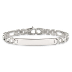 Sterling Silver Polished 6.5mm Fancy Link 7.75 inch ID Bracelet