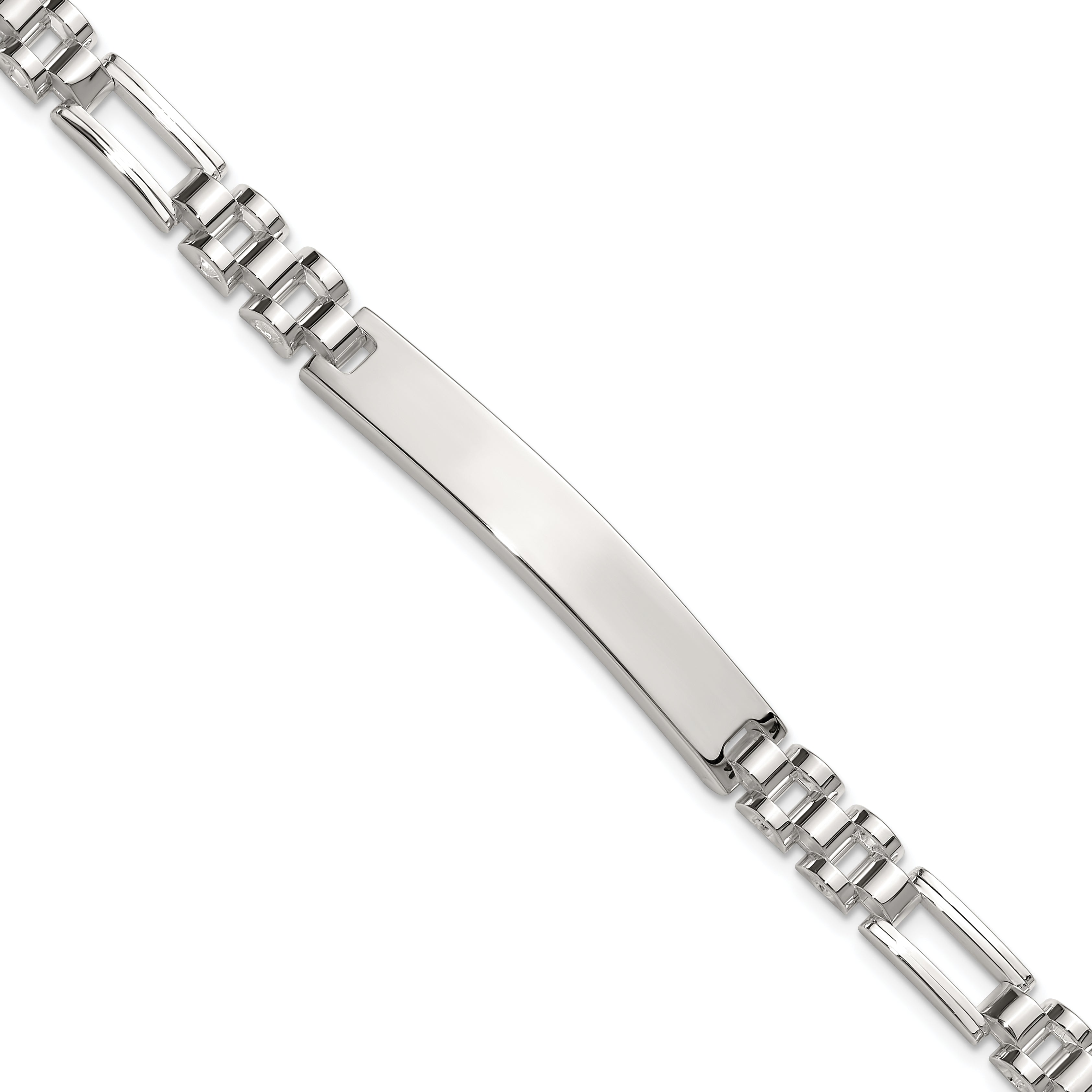Sterling Silver Polished 6.5mm Fancy Link 7.75 inch ID Bracelet Main image