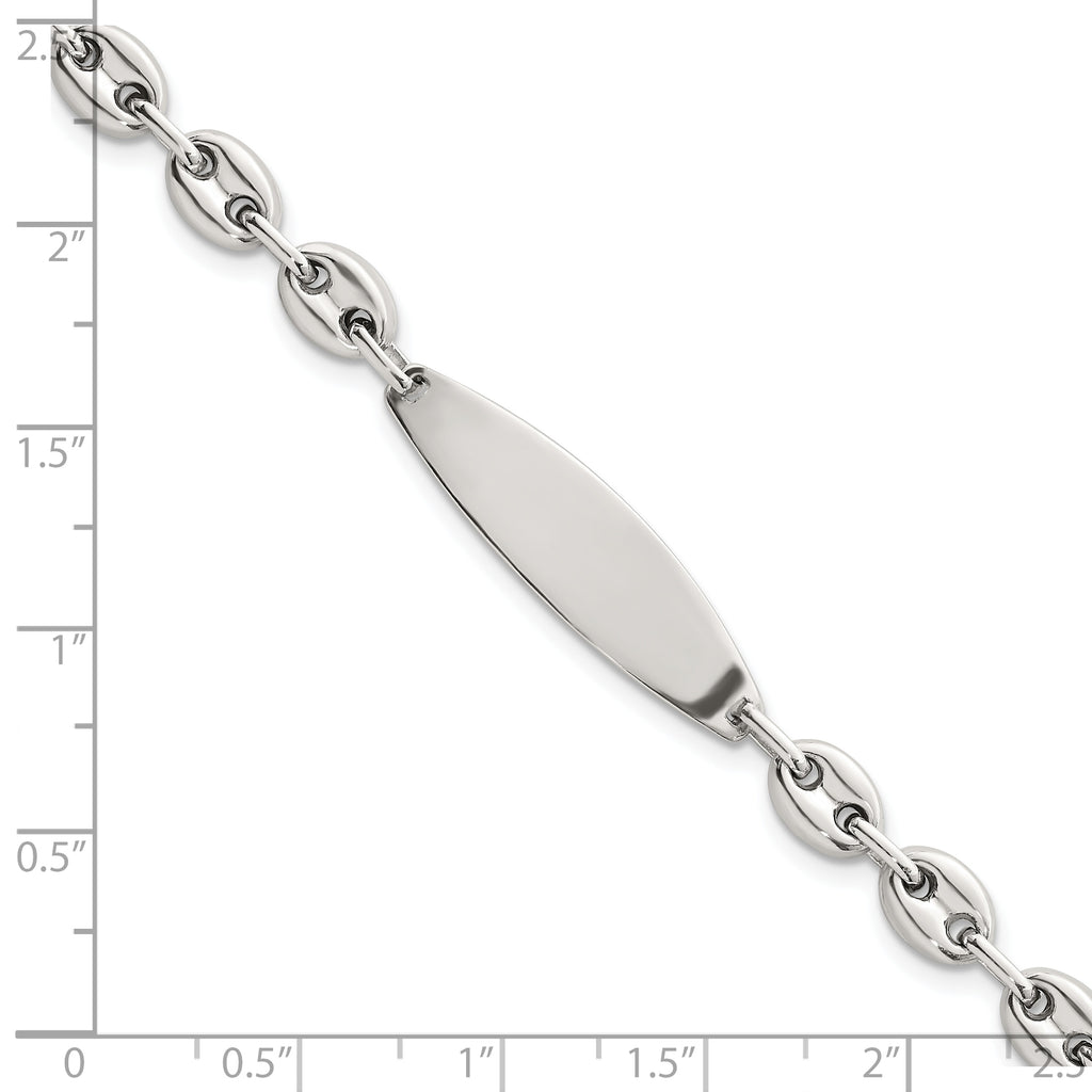 Sterling Silver Polished 6.25mm Mariner/Anchor Link 7.25 Inch ID Bracelet