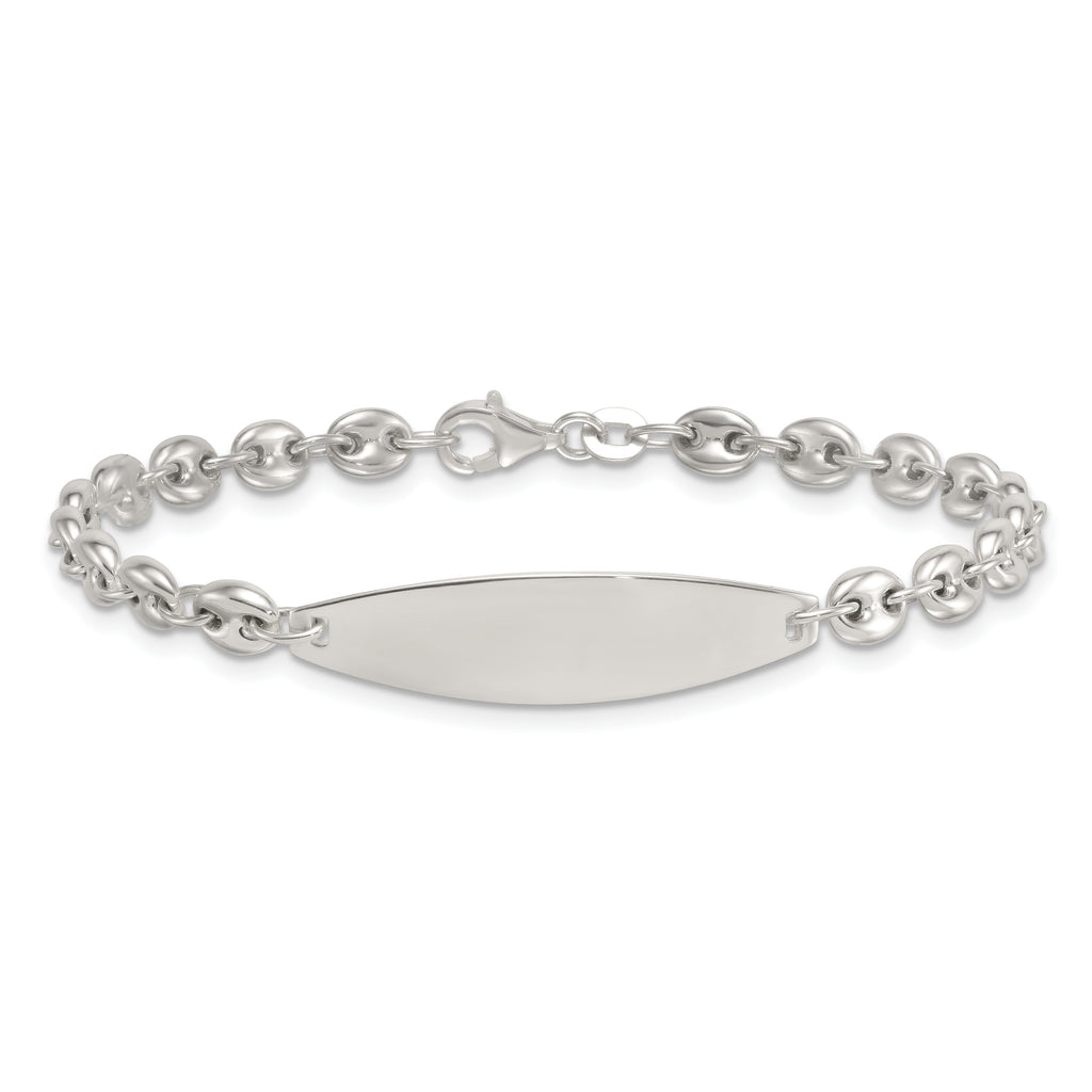 Sterling Silver Polished 5.0mm Mariner/Anchor Link 7.5 Inch ID Bracelet