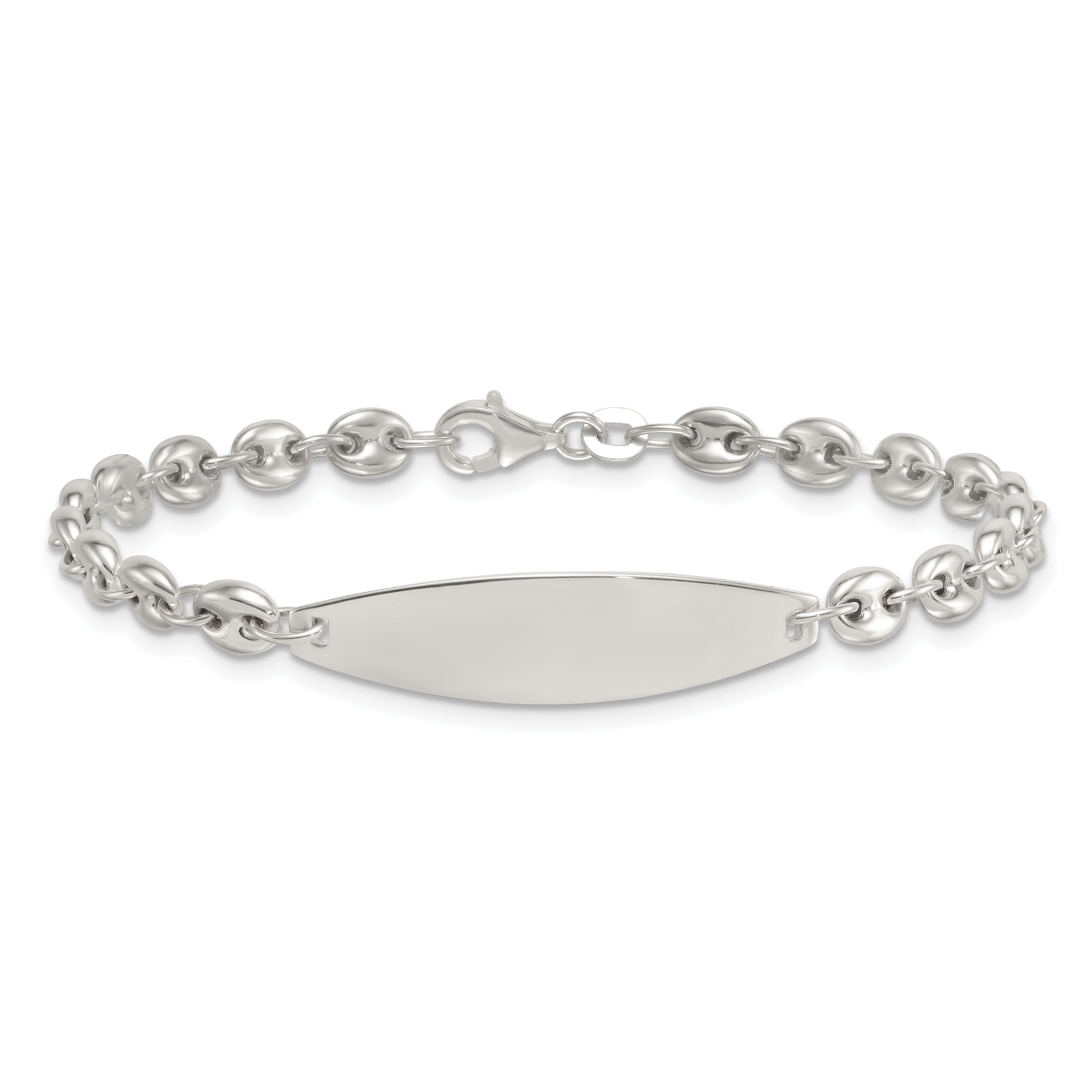 Sterling Silver Polished 5.0mm Mariner/Anchor Link 7.5 Inch ID Bracelet
