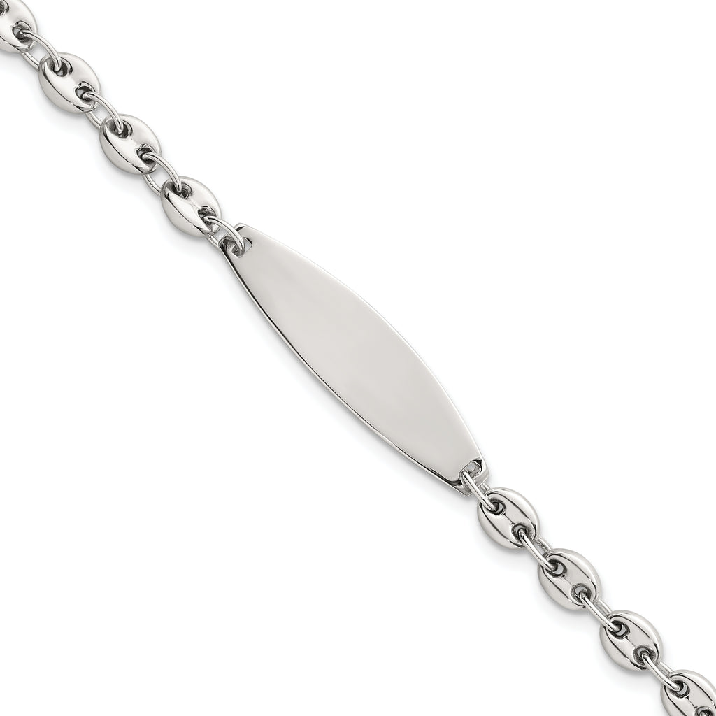 Sterling Silver Polished 5.0mm Mariner/Anchor Link 7.5 Inch ID Bracelet